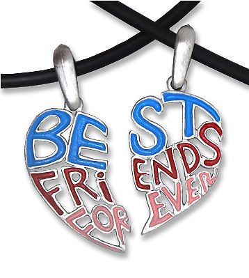 Light Cut Out   Best Friends Forever BFF Split Heart Friendship
