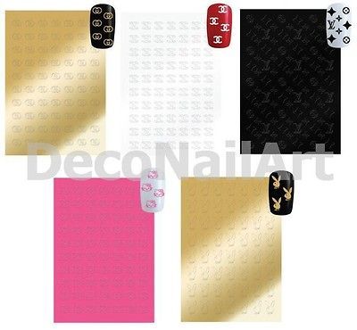 2D Soft Logo Design Nail Art Decorative DIY Decals Seals Stickers