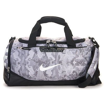 Brand New NIKE TARPAULIN Shoulder Dulffle Gym Travel Bag Light Gray