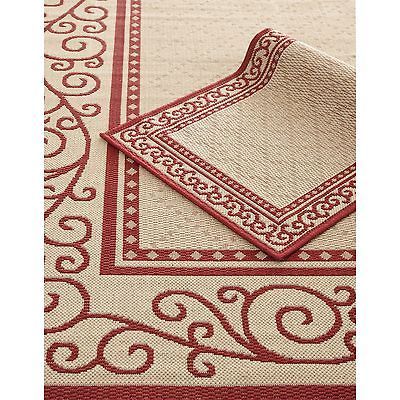 Set of TWO Indoor/ Outdoor Polypropylene Rug NATURAL Background