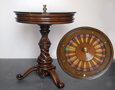 GORGEOUS & UNIQUE ROULETTE GAME ACCENT TABLE,24DIAM X 28TALL.