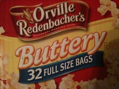 ORVILLE REDENBACHERS GOURMET BUTTERY POPCORN 32 BAGS