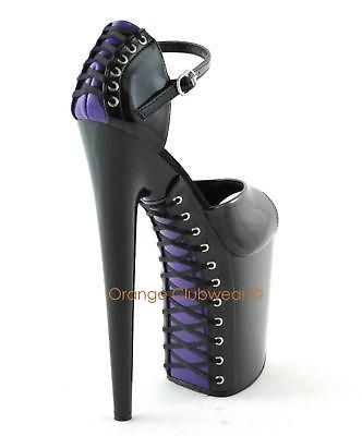 PLEASER FLAMINGO Purple Corset Stripper Platform Heels