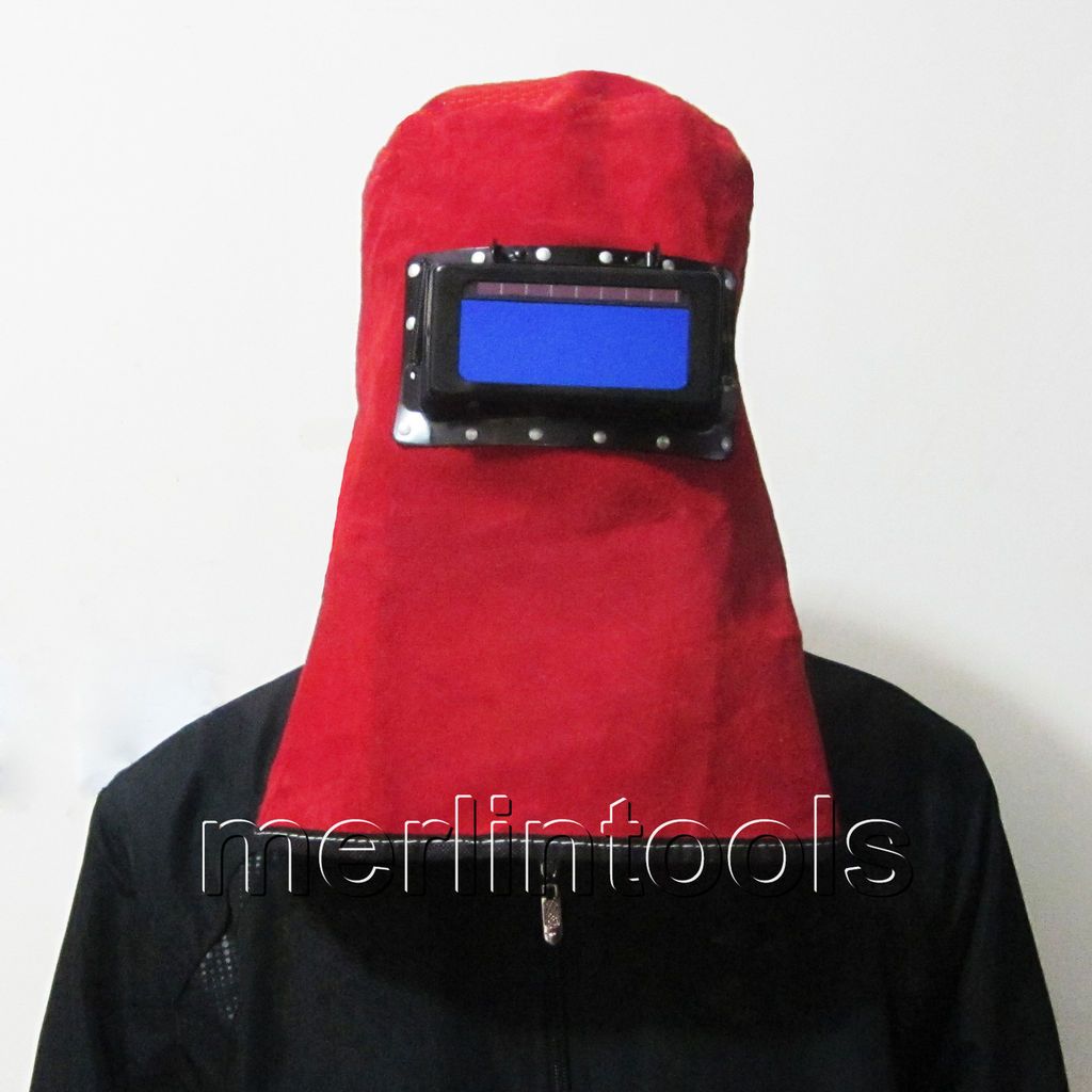 Leather Welding Hood Helmet Auto Darking Filter Lens