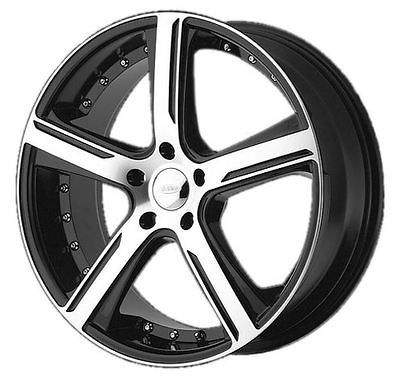 37 KARAT 5X120 ODYSSEY DISCOVERY G8 BASE BLACK WHEELS RIMS FREE LUGS