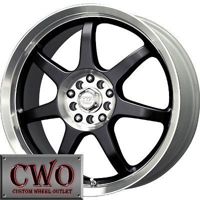 15 Black MB Seven X Wheels Rims 5x100/5x114.3 5 Lug Eclipse Altima