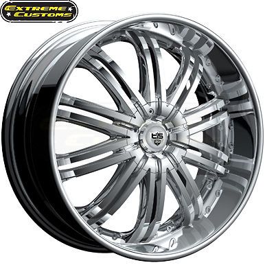 20 x8.5 TIS Luxury Wheels 532C Chrome 5 6 Lugs Rims FREE LUGS