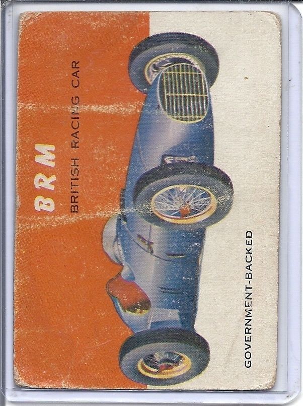 1954 Topps, World on Wheels, #39 BRM British Racing Car