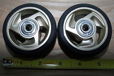 of replacement Titanium colored Luggage Wheels, size 68mm or 2.67