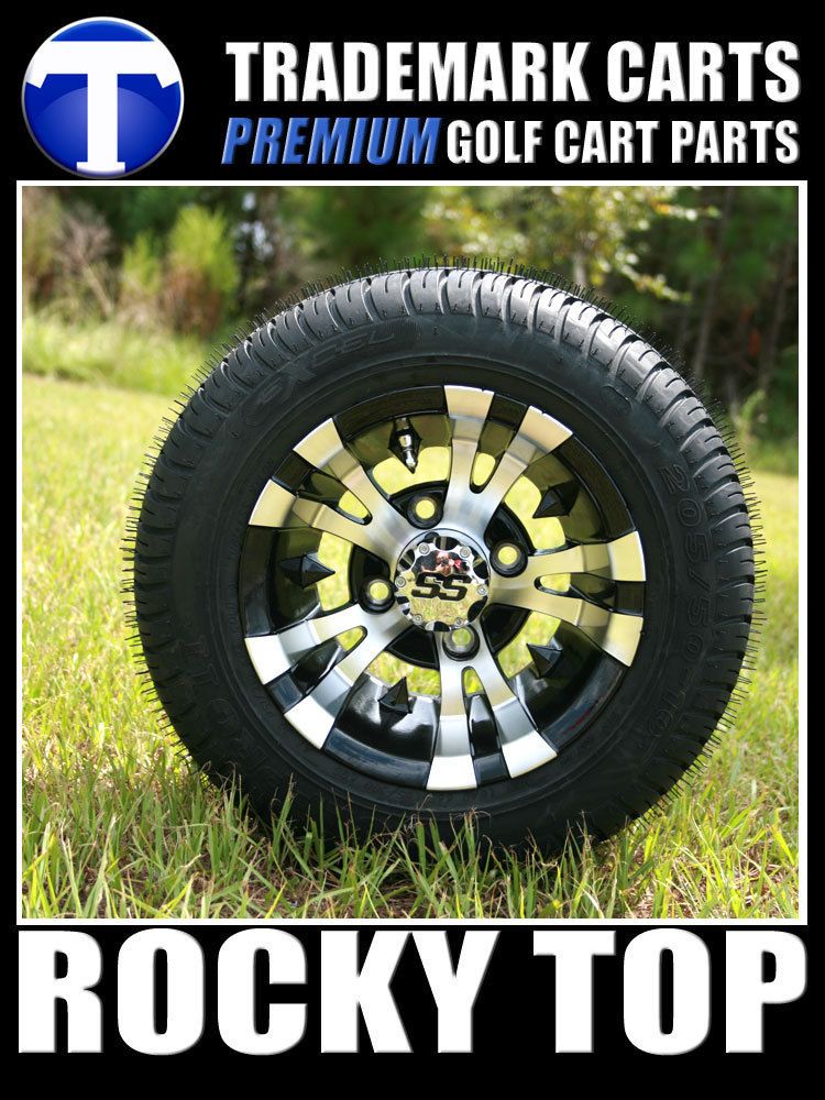 New 10x7 Vampire Golf Cart Wheels and Low Profile Tires