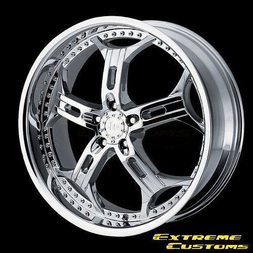 18 x10 Helo HE834 Chrome 5 Lugs One Single Wheel Rim