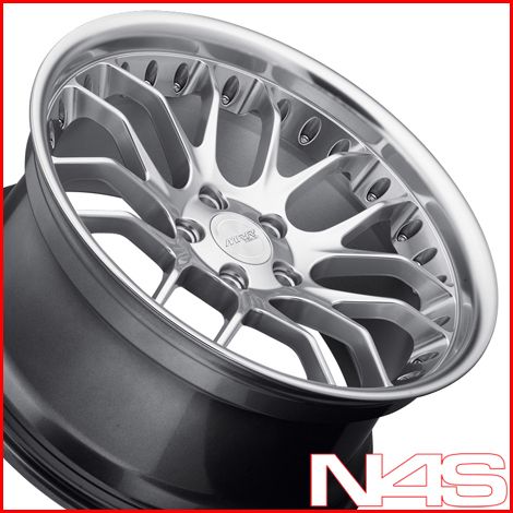 19 BMW E92 E93 M3 MRR GT 7 Silver Staggered Rims Wheels