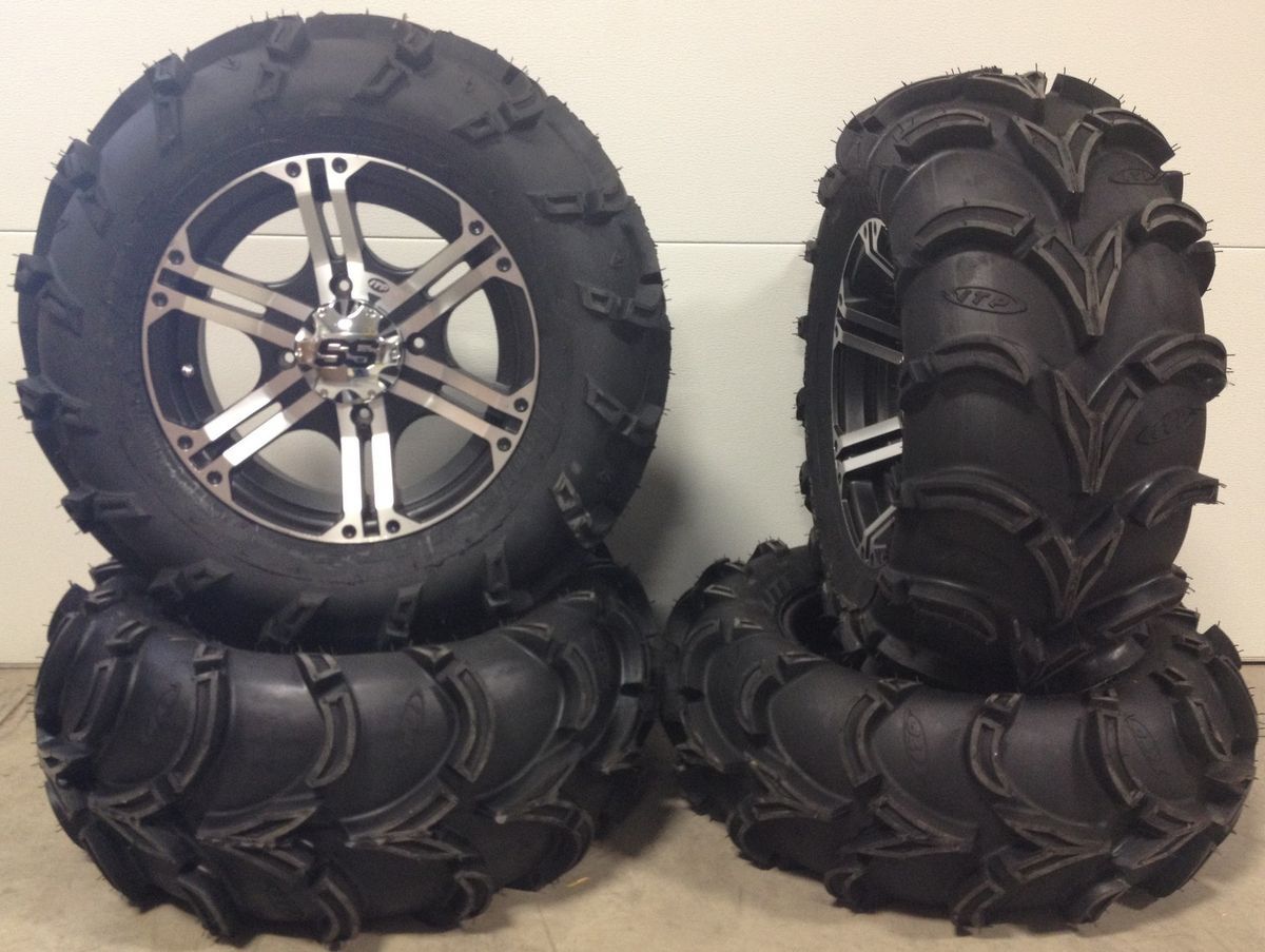 ITP SS212 14 Wheels Machined 27 ITP Mud Lite XL Tires Polaris