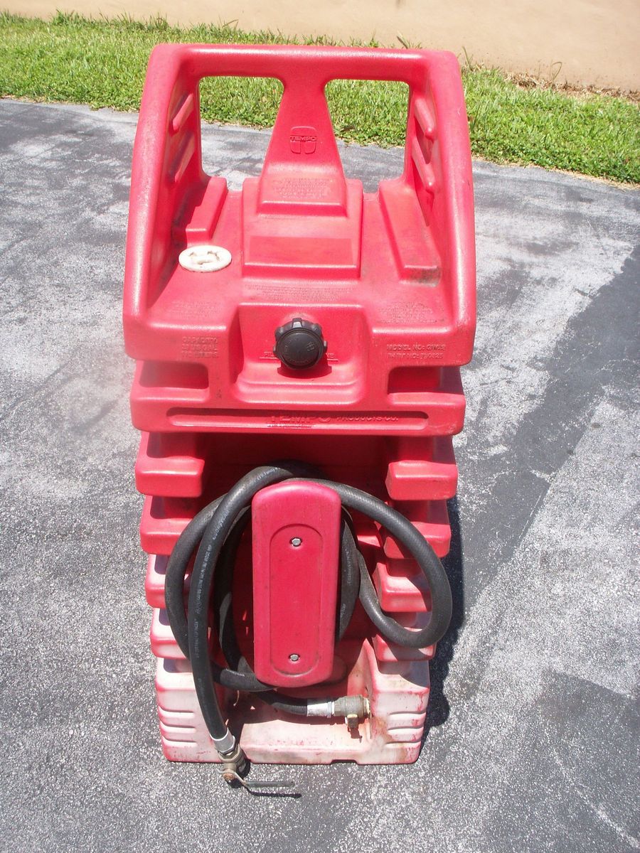 Tempo 29 Gallon Portable Fuel Gas Caddy Pump with wheels LOCAL PICKUP