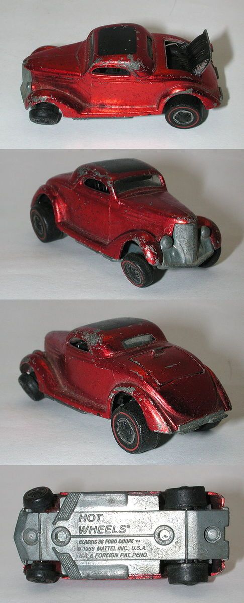 Redline Hotwheels Red 1969 Classic 36 Ford Coupe