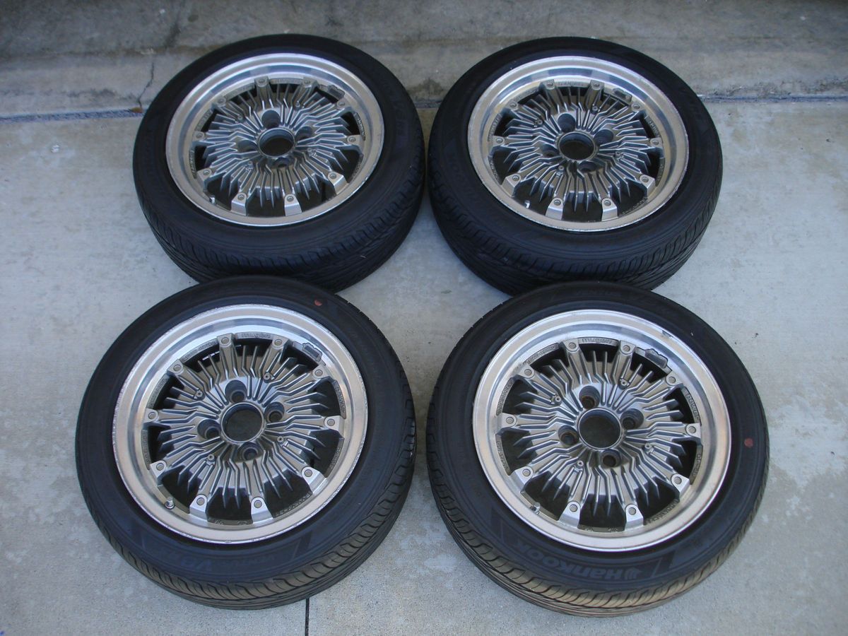 MUGEN CF48 CF 48 WHEELS TIRES 14x6.0 +38 OFFSET 4x100 BOLT PATTERN