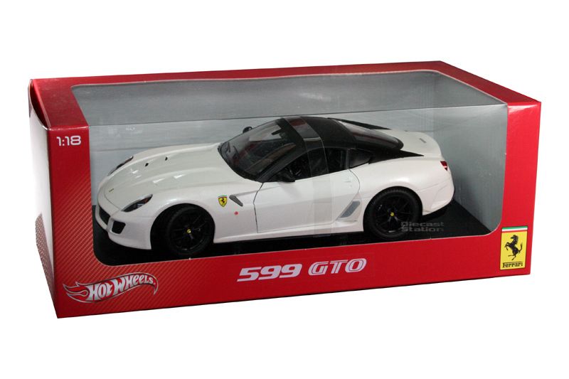 Hot Wheels Ferrari 599 GTO 599GTO 1 18 White W1169