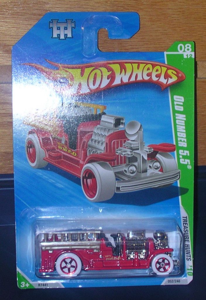 Hot Wheels Old Number 5 5 Fire Truck 1 64 Scale Die Cast 2009 Mattel