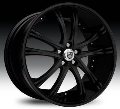 55 Staggered Wheel Set 22x10 22x9 0 Full Black Lexani Rims 5LUG