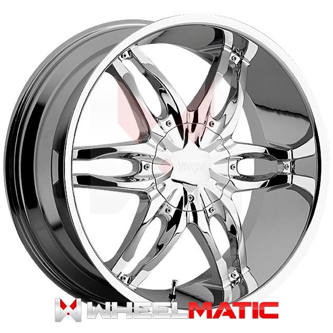 of 4 New 24 Viscera 778 5x114.3/127 +35 Wheels Rims Chrome & Black