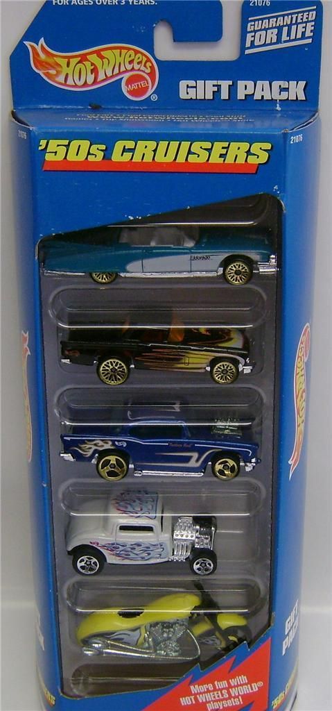1950s Gift Pack 5 Cars Diecast Hot Wheels 1 64