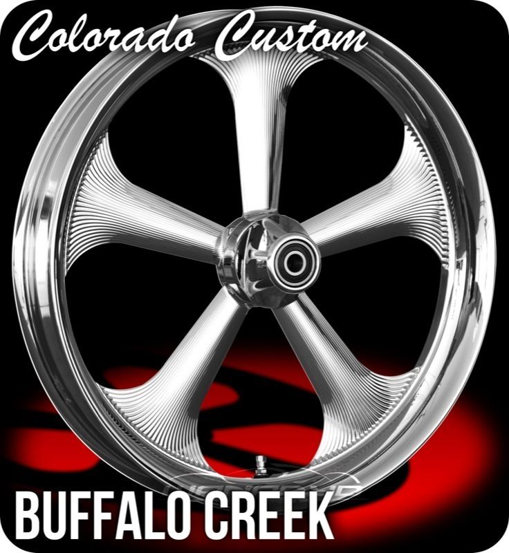 Chrome 26 x 4 0 Buffalo Wheels Tires Harley FLH FLHR FLHX