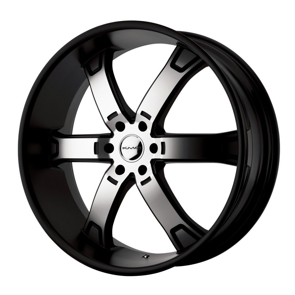 20 inch KMC Black Wheels Rims 6x5 5 6x139 7 Chevy K1500 Suburban Yukon