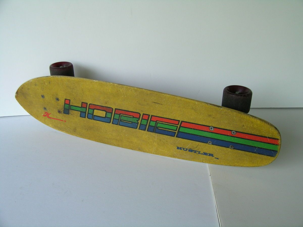 Vtg Hobie Hustler Skateboard Original Deck Trucks Wheels