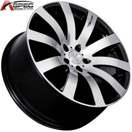 MRR HR4 20x8 5x112 35 Black Machined Face Rim Wheels