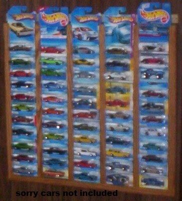 55 Carded Oak Hot Wheels Matchbox Display Blister Pack 1