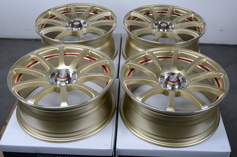 4x114 3 Gold Effect Wheels Integra Cobalt Pontiac G5 Civic Lancer Rims