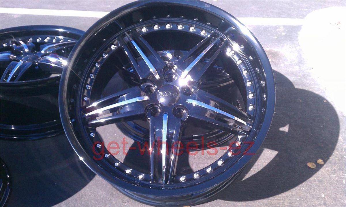 20 Mercedes Benz Wheels Staggered Black Finish C Class CL CLS Class