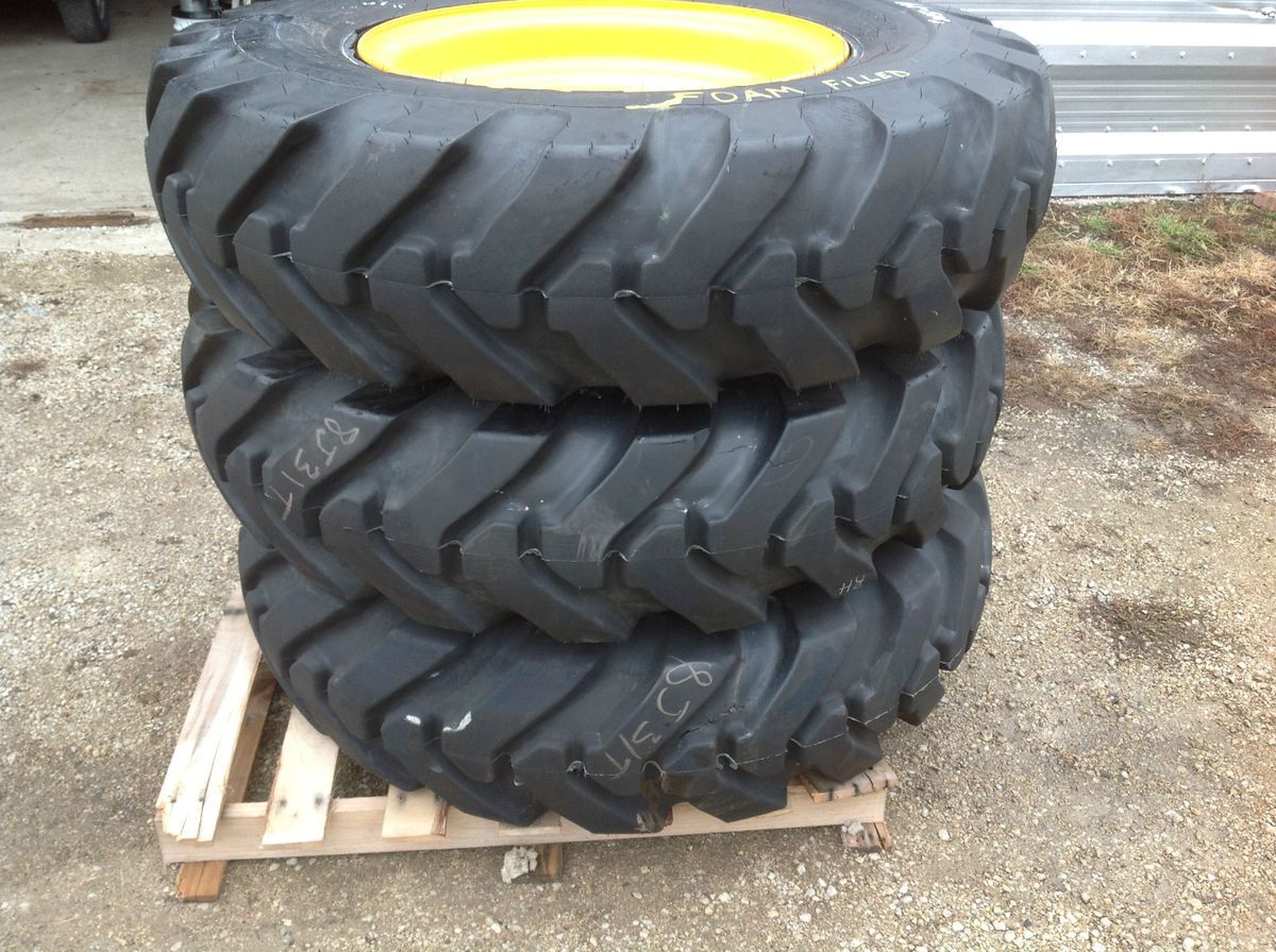  24 1300 x 24 Foam Filled Tires Rims JCB Skylift Telescoping Forklift