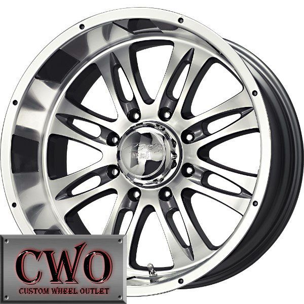 16 Silver MB Gunner 8 Wheels Rims 8x170 8 Lug Ford F250 F350 Super