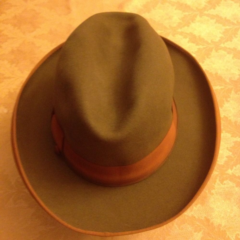  STETSON ROYAL DELUXE ST REGIS FEDORA HAT BOUND RIM MINT CONDITION