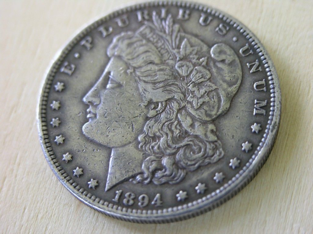 1894 P Morgan Silver Dollar Key Date Ungraded Rim Nicks