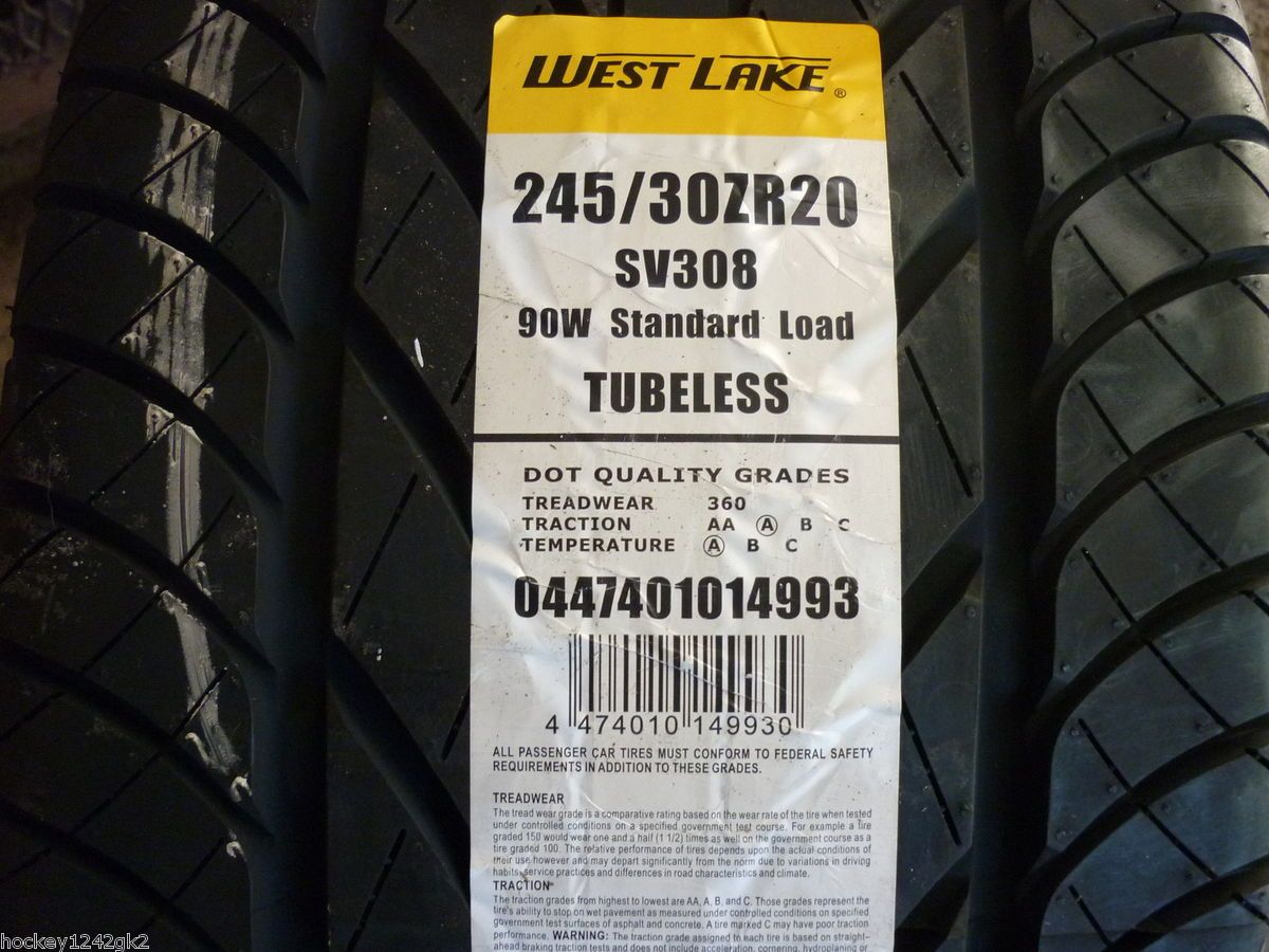 New 245 30 20 Westlake SV308 Tires