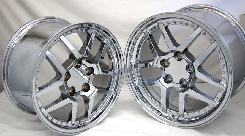 Chrome Corvette Motorsport Z06 Wheels 17x9.5 & 18x10.5 ZO6 Camaro 18