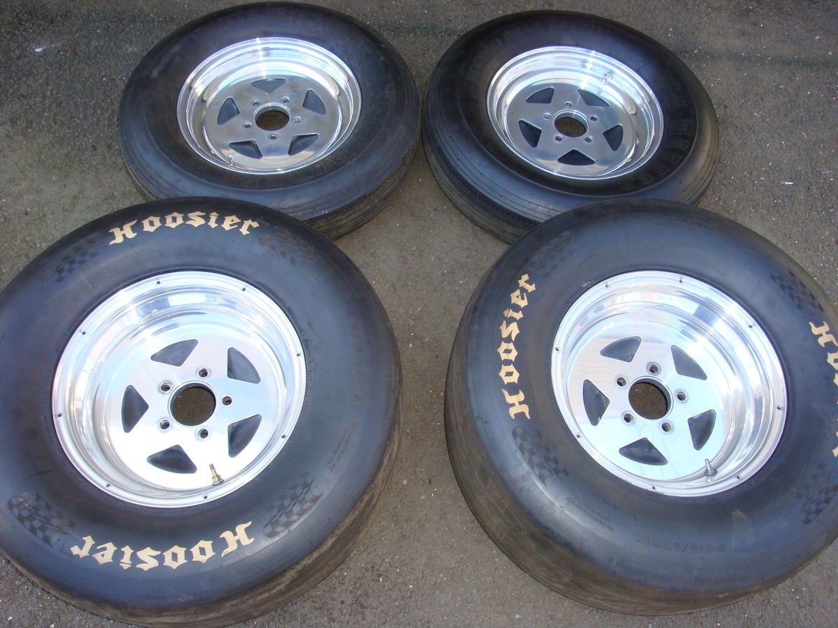  Bogart classic star 15 slicks pro drag radial wheels rims aluminum