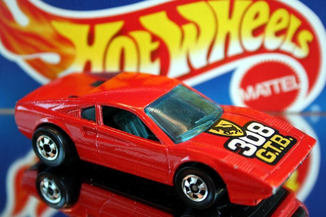 1978 Hot Wheels Ferrari 308 GTB Race Bait Red Hong Kong Base