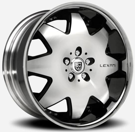 Lexani LX 2 Black SS Lip Wheel Rim 5x4 5 5x114 3 MDX RX350