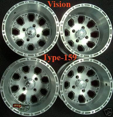 12 12x8 4x4 Alum Golf Cart Rims Wheel 2 Backspace