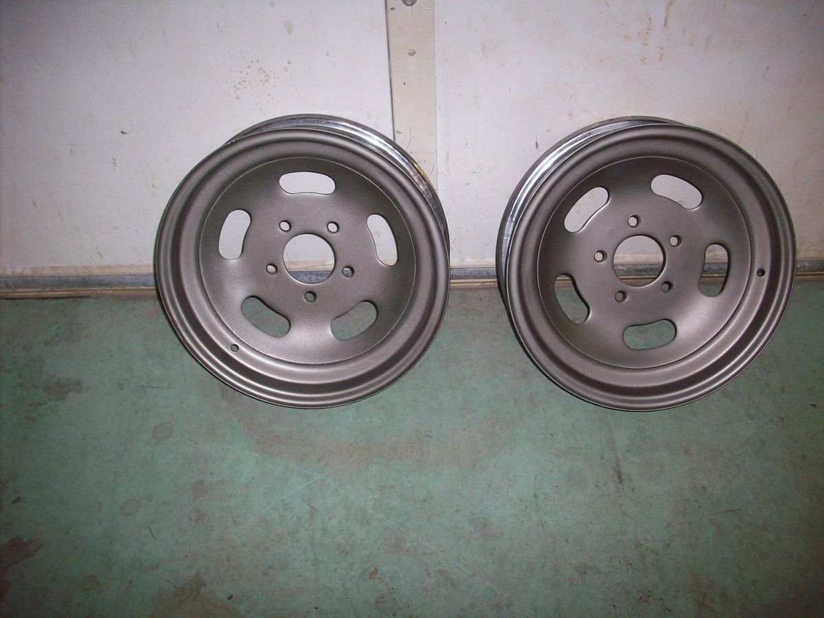 Vintage PR 60s Keystone Chrome Slot Wheels 15x4 Skinnies Hot Rod Rat