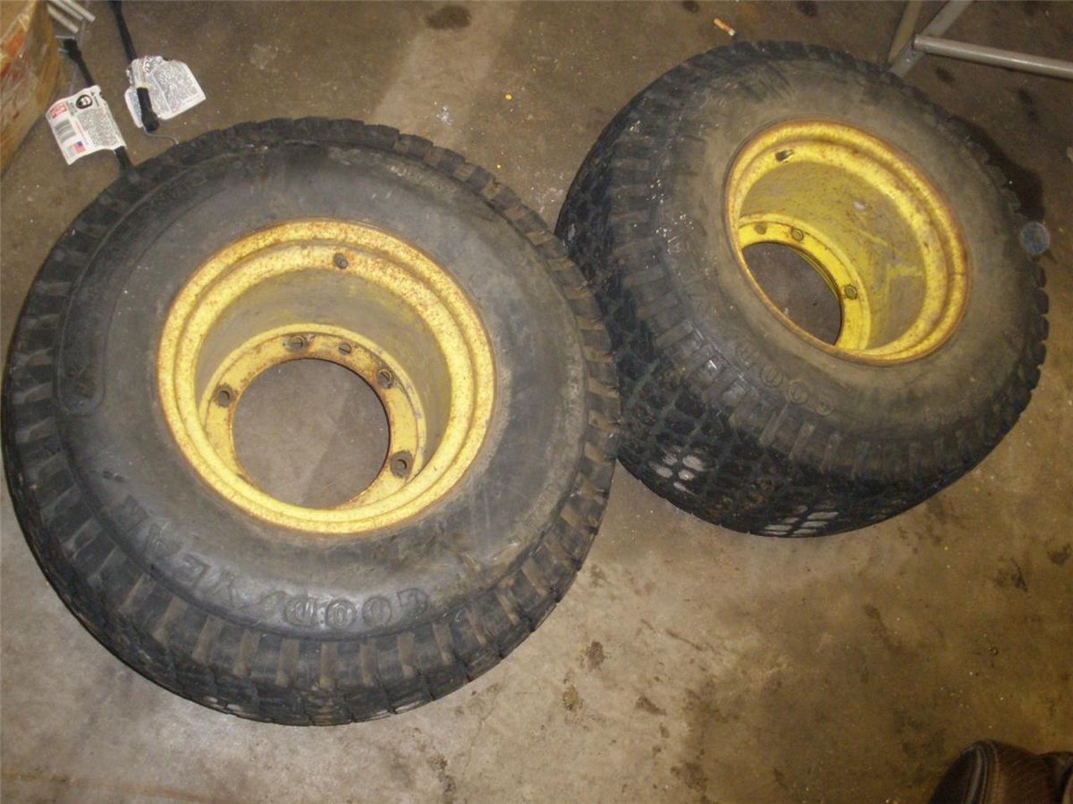 John Deere 400 Lawn Tractor Wheels Tires 26 12 12 Nice Goodyear