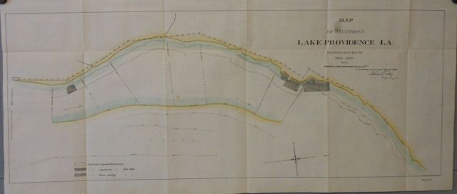 Lake Providence Louisiana 1899 Improvement Map Hand Colored